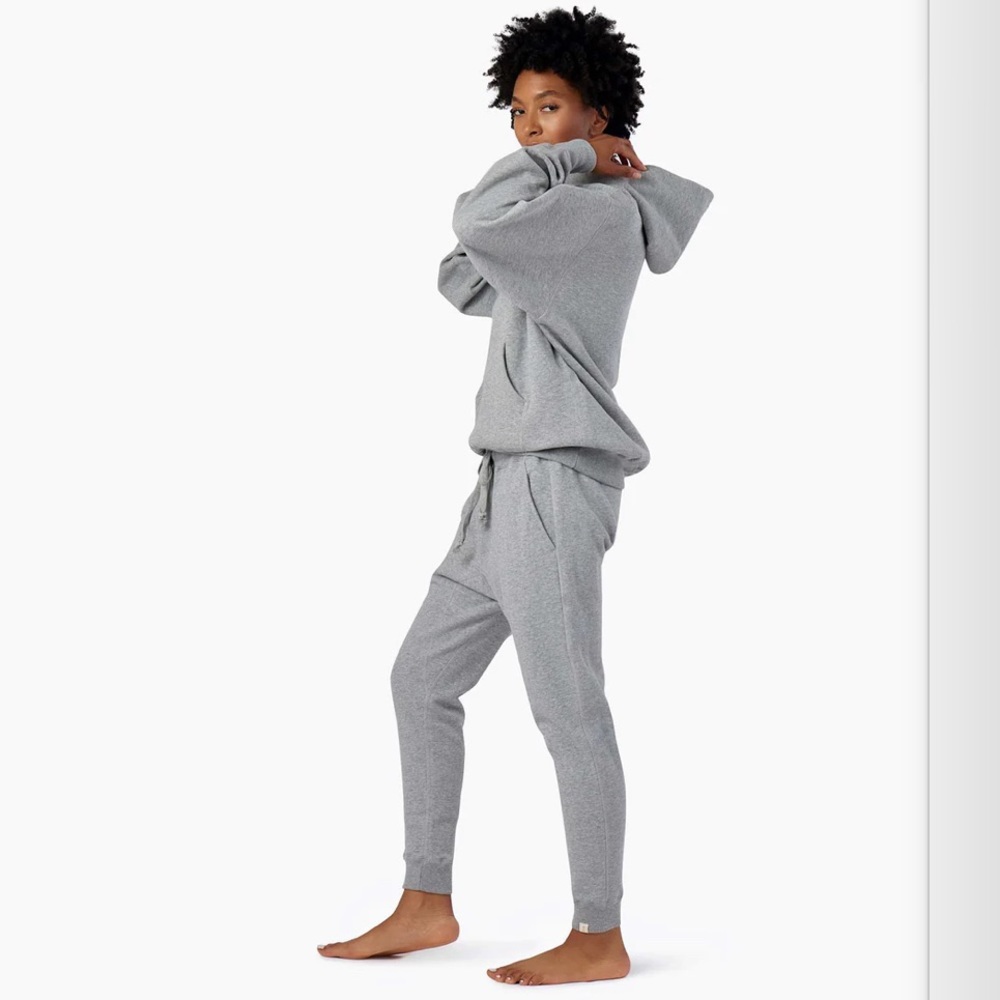 Tkees core fleece hoodie and core fleece jogger mixed grey